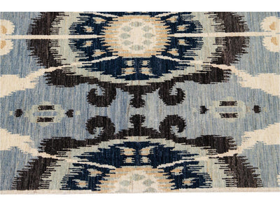 New Modern Transitional Wool Afghan Rug 11 X 13