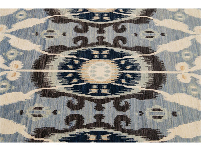 New Modern Transitional Wool Afghan Rug 11 X 13