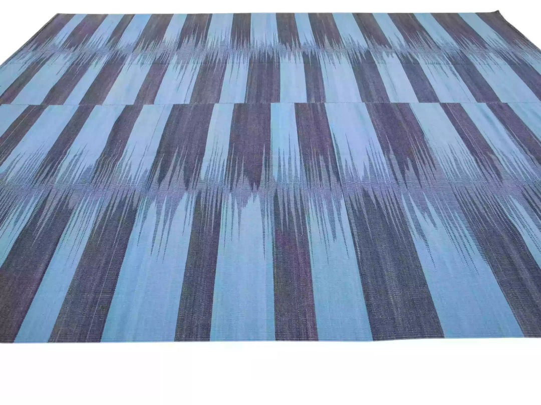 Modern Kilim Flatweave Wool Rug 10 X 13