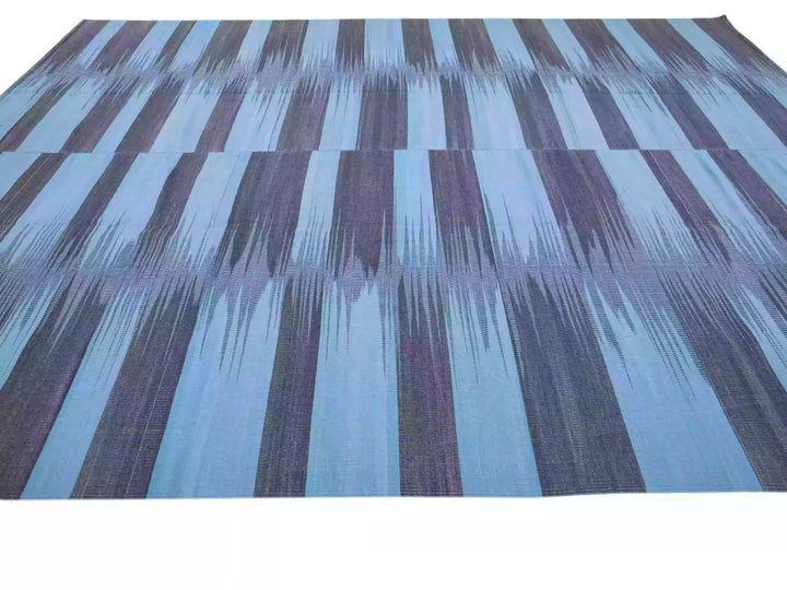 Modern Kilim Flatweave Wool Rug 10 X 13