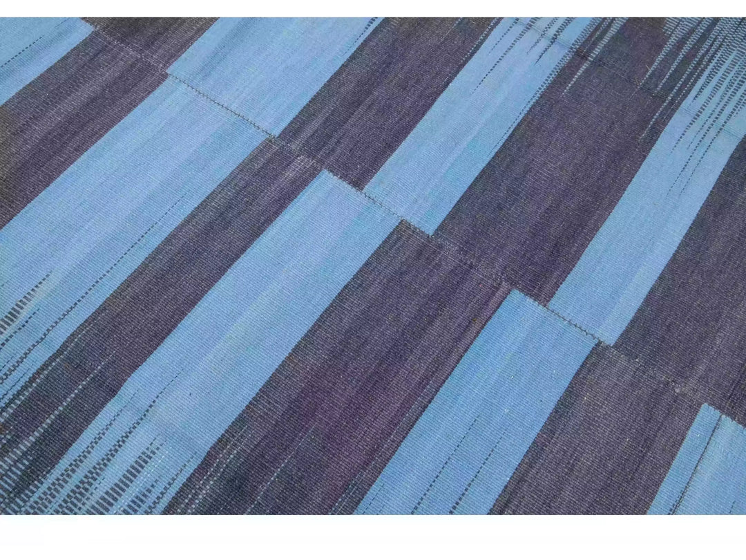 Modern Kilim Flatweave Wool Rug 10 X 13