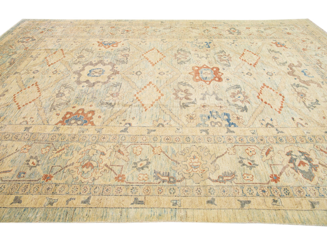 Modern Sultanabad Wool Rug 10 X 14