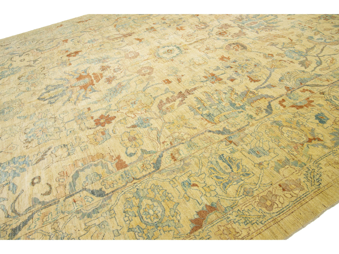 Modern Sultanabad Wool Rug 14 X 21