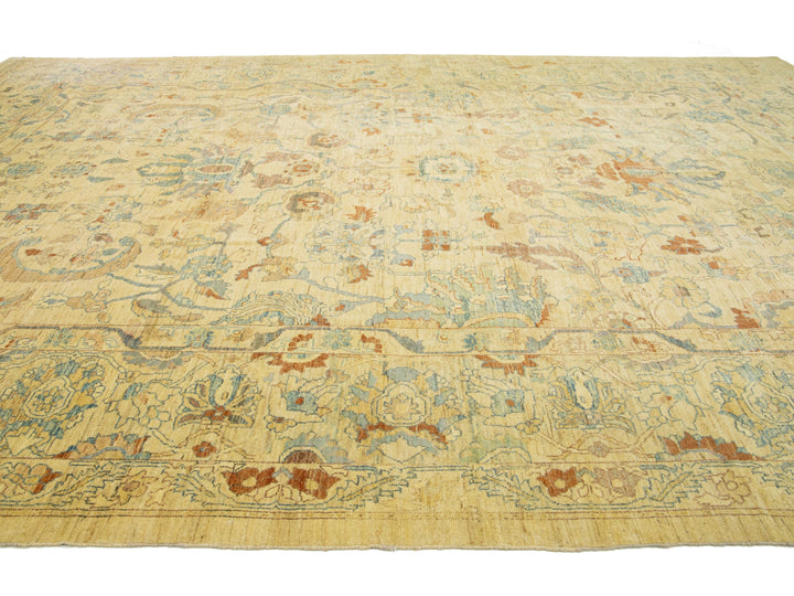 Modern Sultanabad Wool Rug 14 X 21