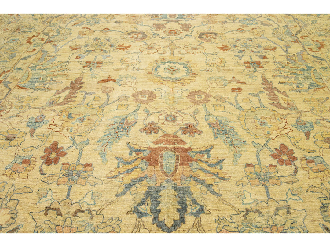 Modern Sultanabad Wool Rug 14 X 21
