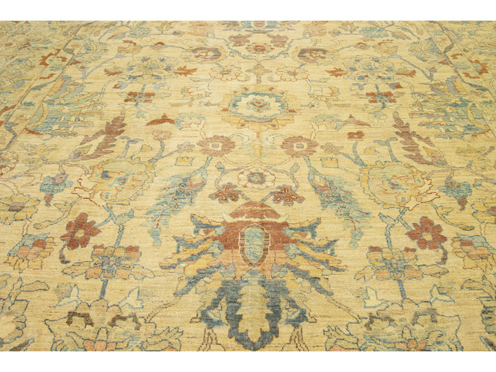 Modern Sultanabad Wool Rug 14 X 21