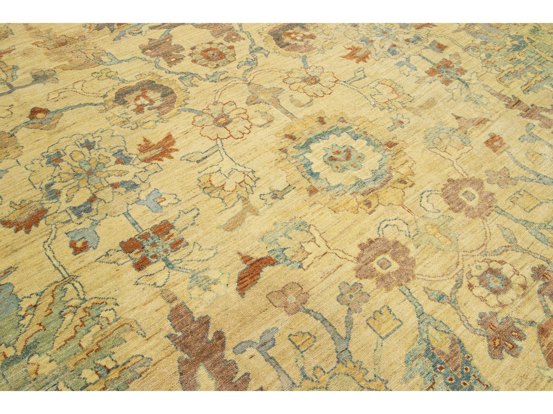 Modern Sultanabad Wool Rug 14 X 21