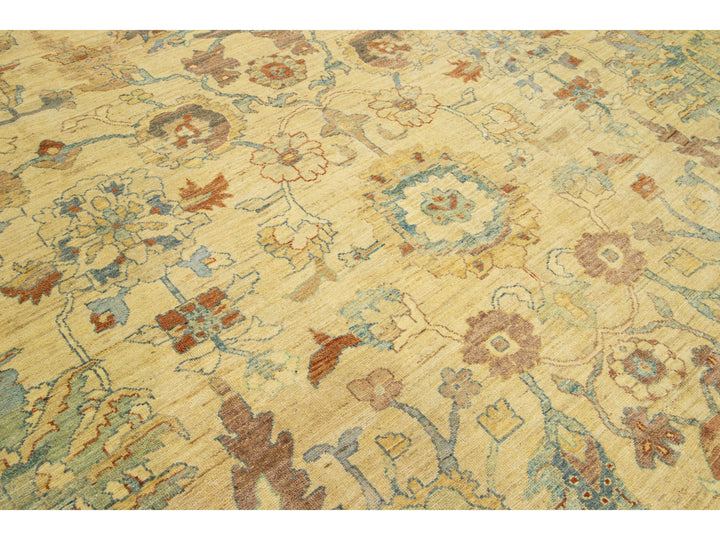 Modern Sultanabad Wool Rug 14 X 21
