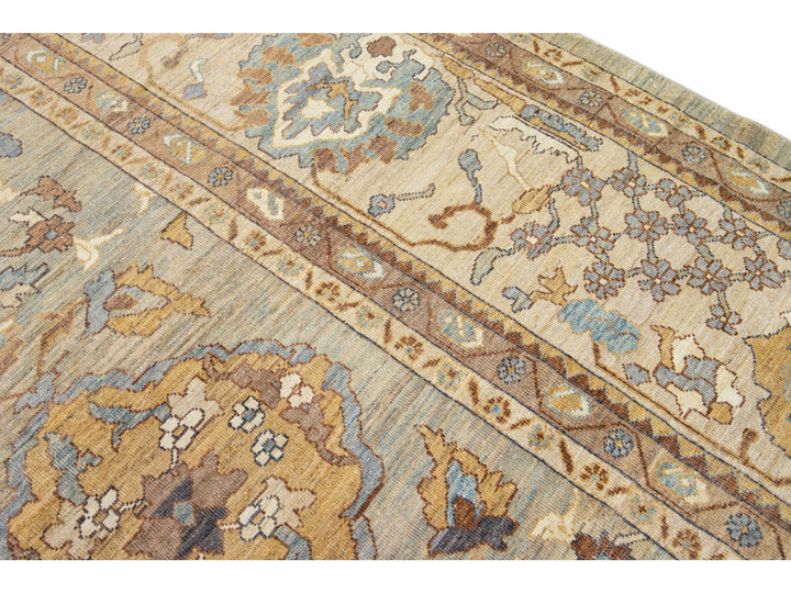 Modern Sultanabad Wool Rug 13 X 19