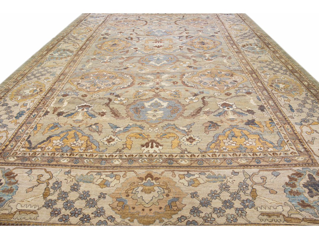 Modern Sultanabad Wool Rug 13 X 19