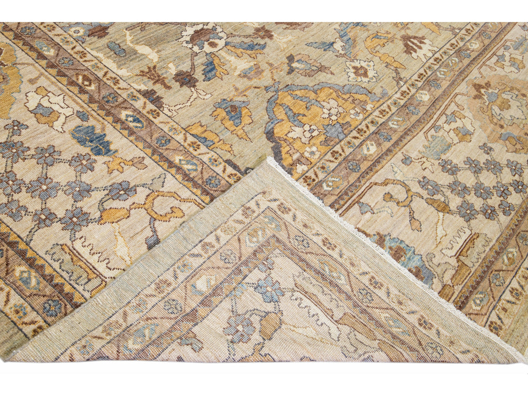 Modern Sultanabad Wool Rug 13 X 19