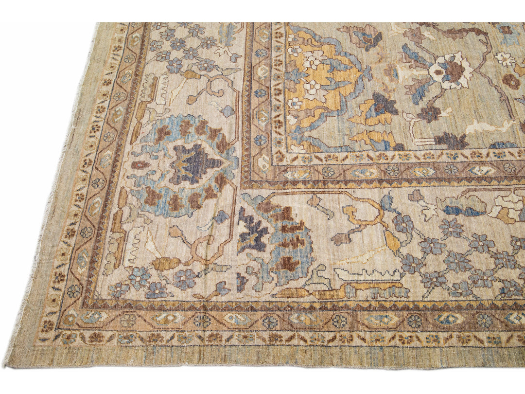 Modern Sultanabad Wool Rug 13 X 19
