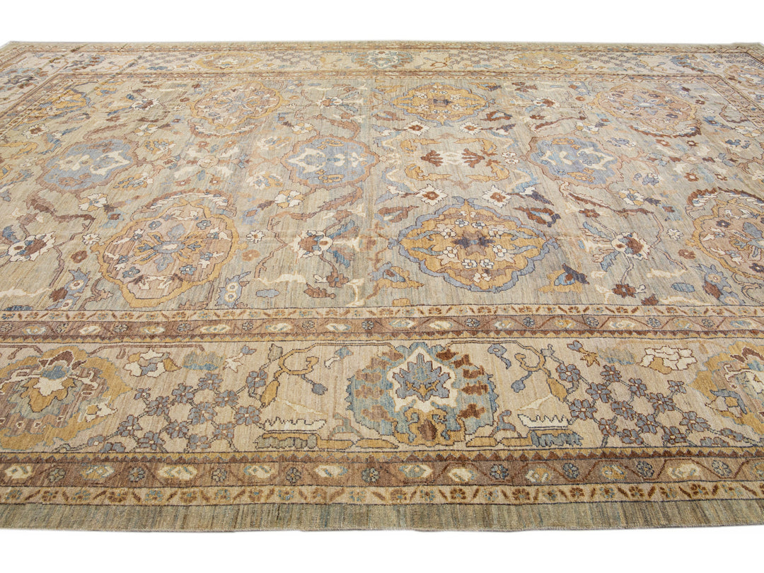 Modern Sultanabad Wool Rug 13 X 19