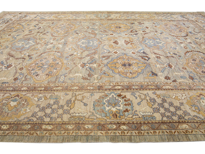 Modern Sultanabad Wool Rug 13 X 19