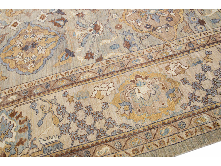 Modern Sultanabad Wool Rug 13 X 19