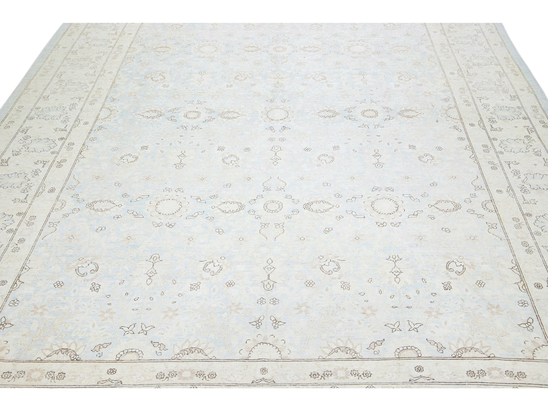 Modern Tabriz Wool Rug 9 X 12