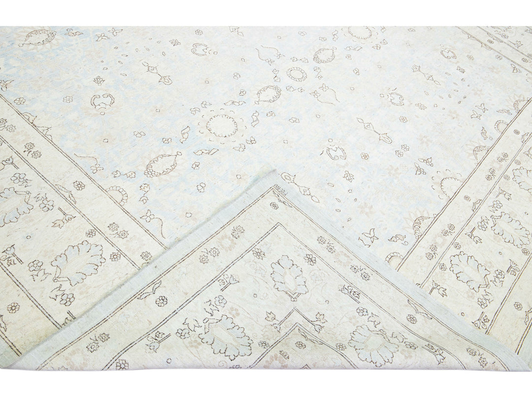 Modern Tabriz Wool Rug 9 X 12
