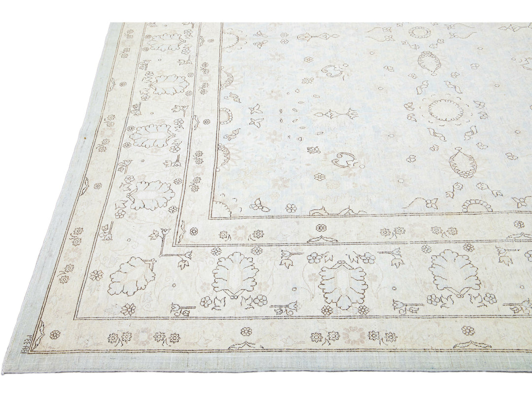 Modern Tabriz Wool Rug 9 X 12