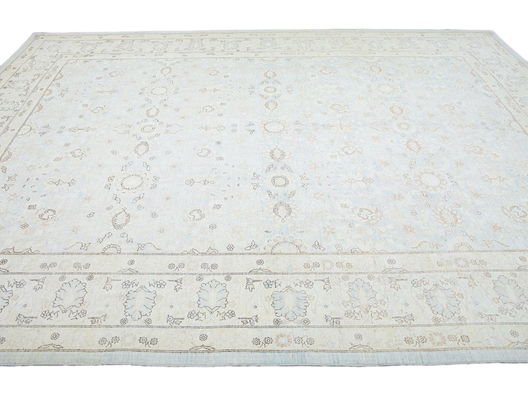 Modern Tabriz Wool Rug 9 X 12