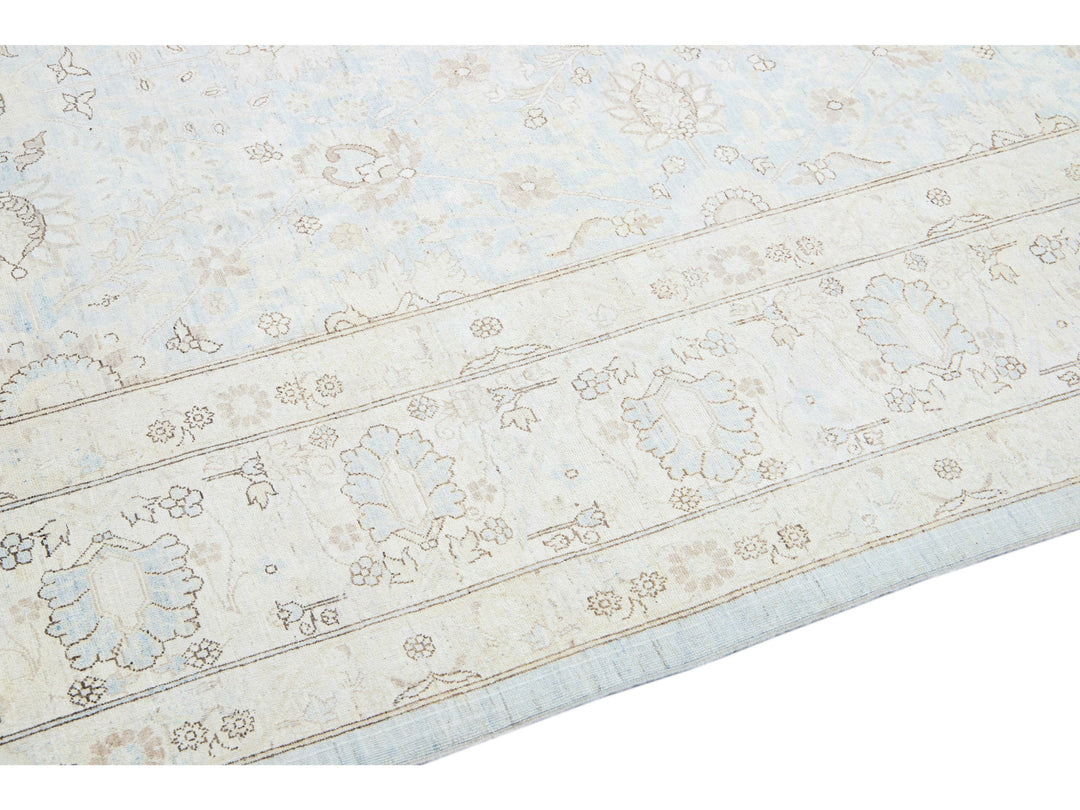 Modern Tabriz Wool Rug 9 X 12