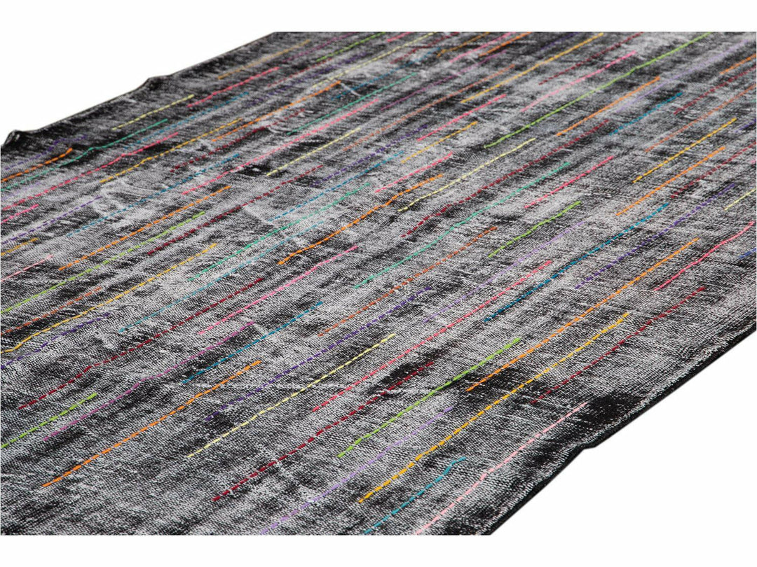 Vintage Overdyed Wool Rug 6 X 9