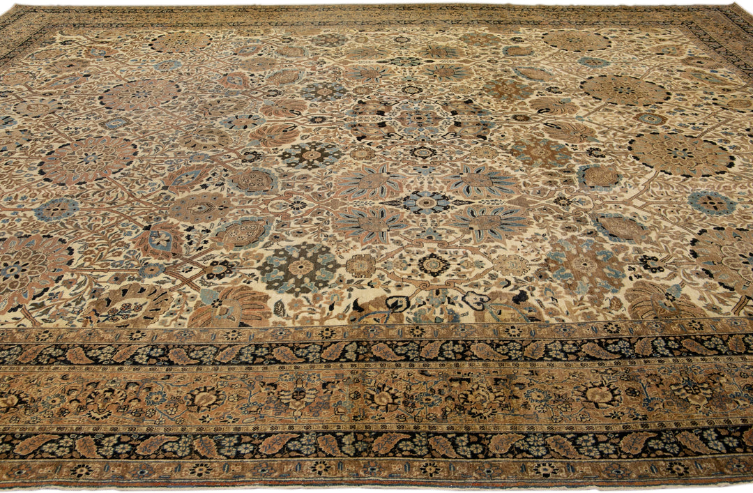 19th Century Antique Tabriz Rug 13 X 18