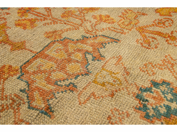 Antique Oushak Wool Rug 10 X 12