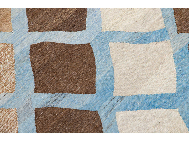 Modern Kilim Wool Rug 12 X 18