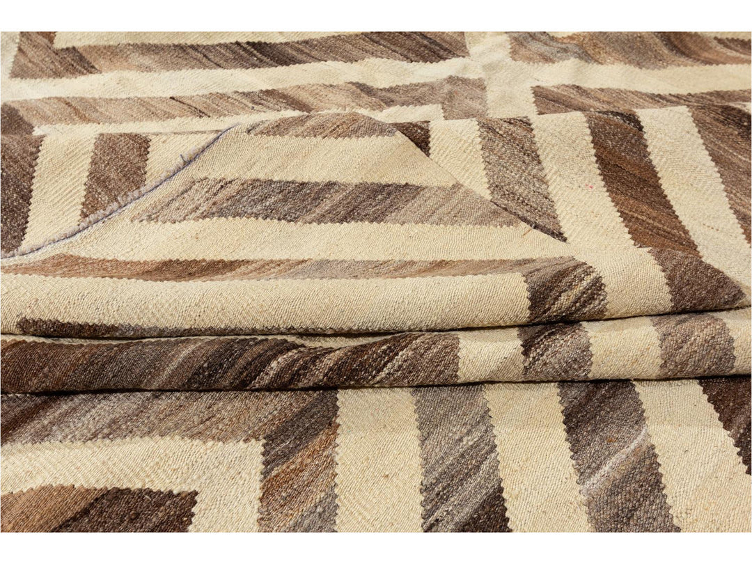 Modern Kilim Wool Rug 9 X 12