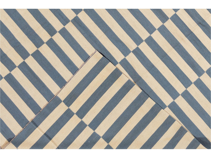 Modern Striped Flatweave Kilim Rug 9 X 12