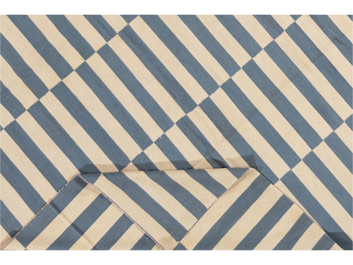 Modern Striped Flatweave Kilim Rug 9 X 12