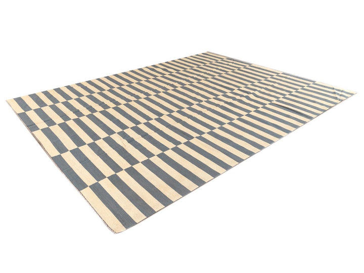 Modern Striped Flatweave Kilim Rug 9 X 12