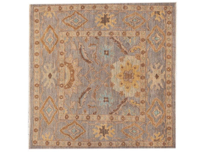 Modern Square Sultanabad Rug 6 X 6