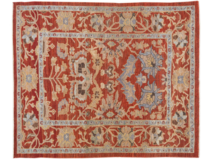 Modern Sultanabad Wool Rug 7 X 8