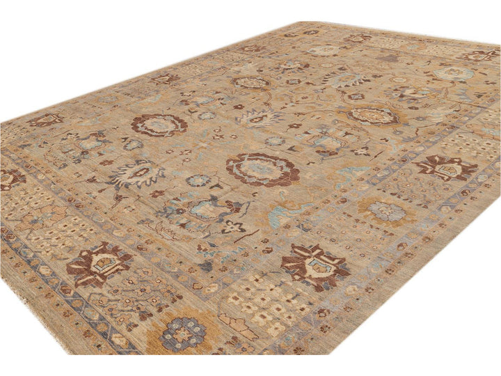 Contemporary Sultanabad Wool Rug 11 X 14