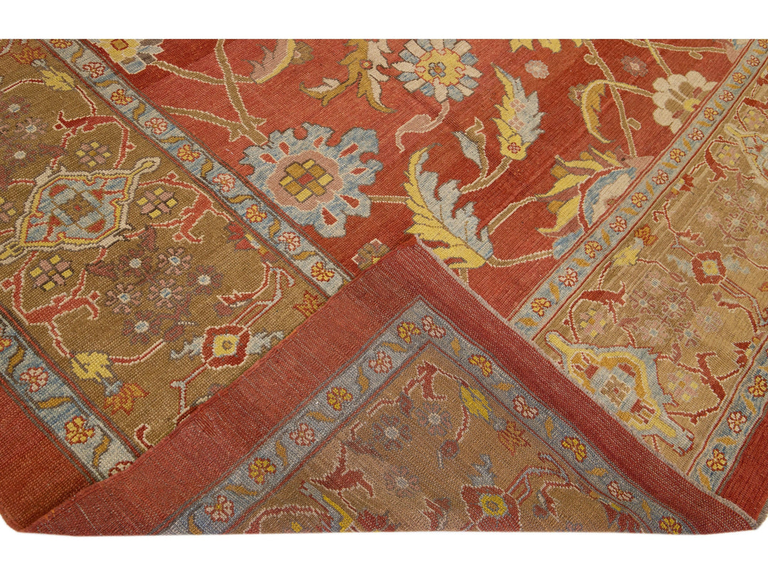 Modern Sultanabad Wool Rug 12 X 17