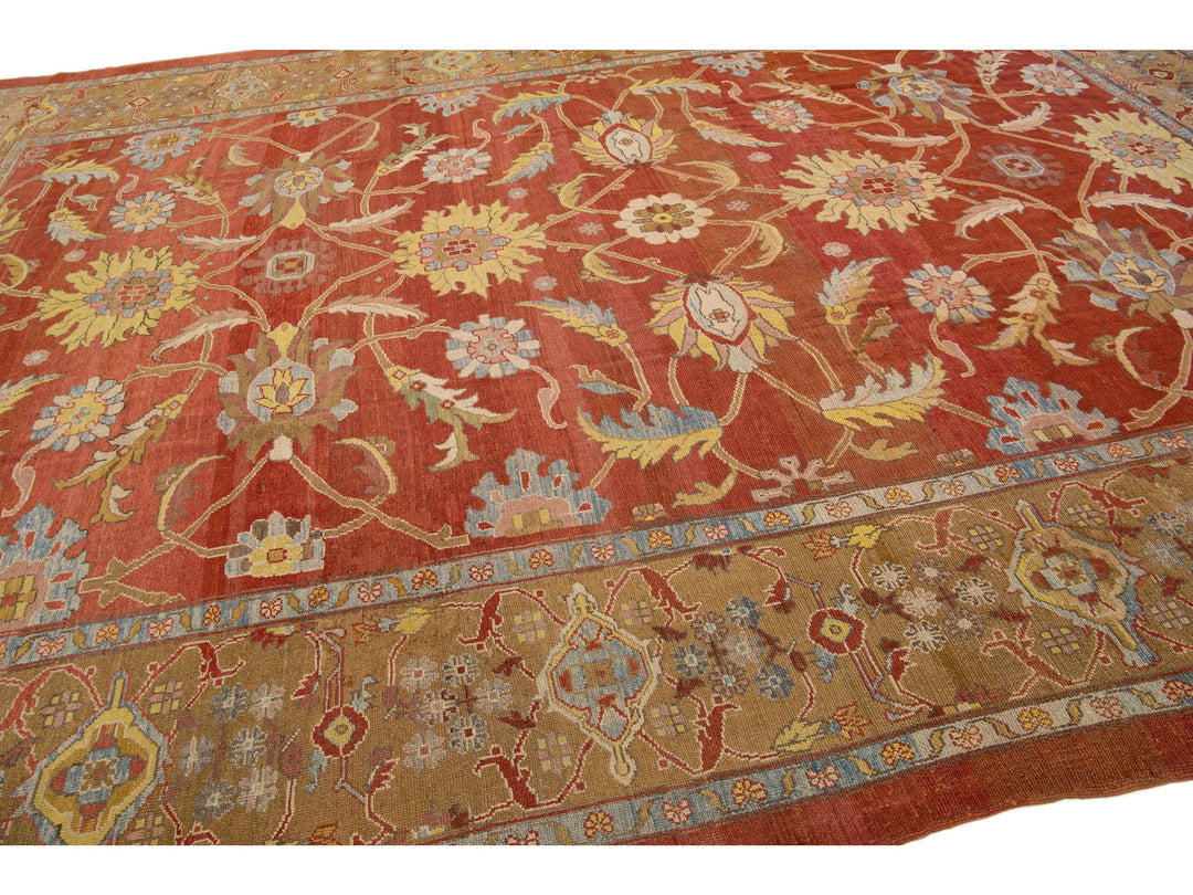 Modern Sultanabad Wool Rug 12 X 17