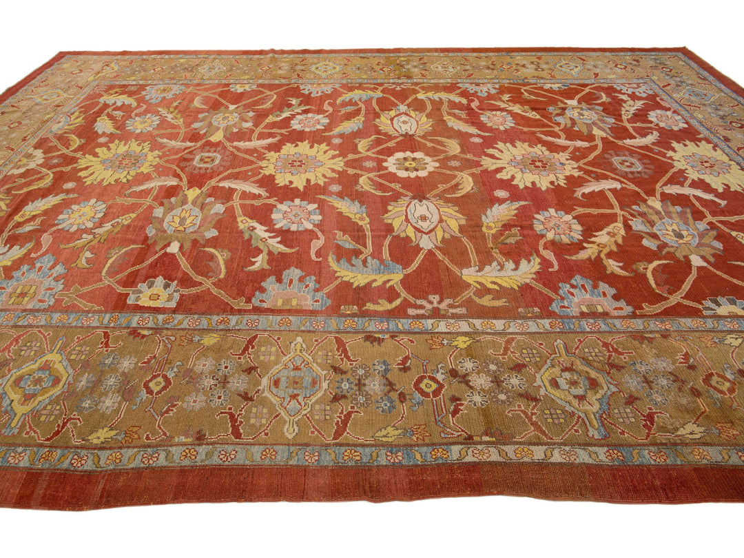 Modern Sultanabad Wool Rug 12 X 17
