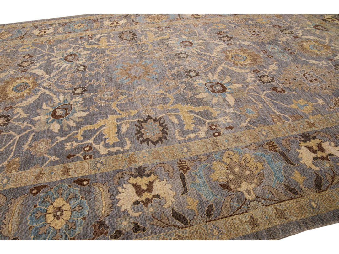 Modern Sultanabad Wool Rug 12 X 18