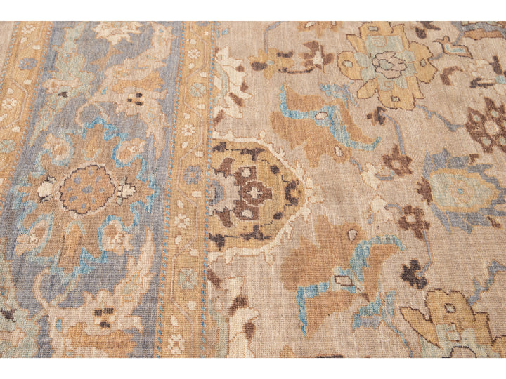Modern Sultanabad Wool Rug 13 X 19