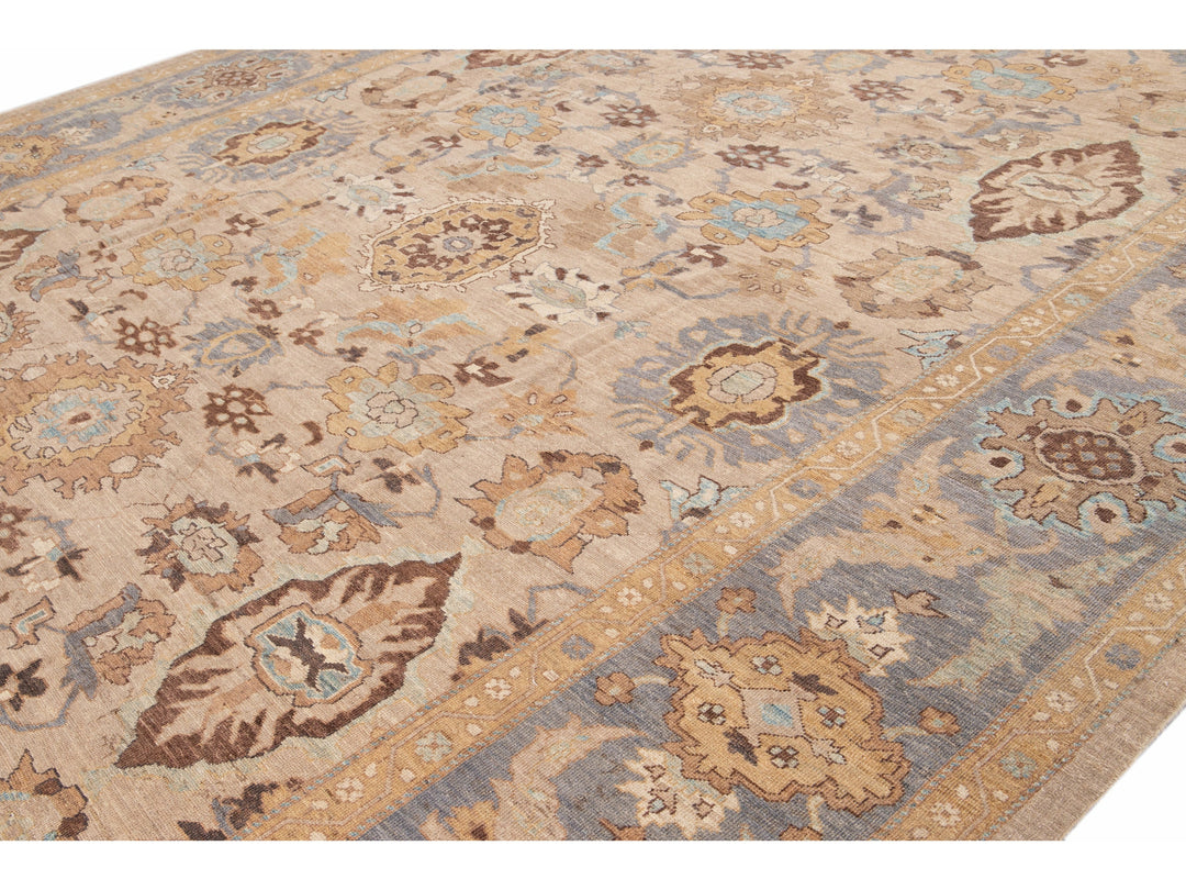 Modern Sultanabad Wool Rug 13 X 19