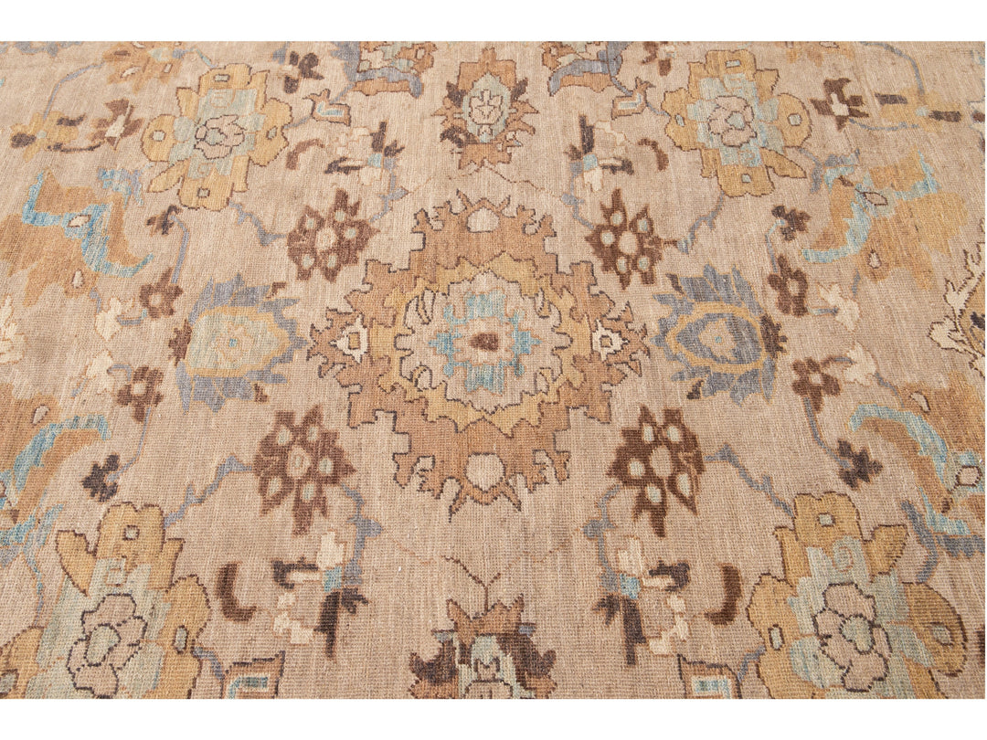 Modern Sultanabad Wool Rug 13 X 19