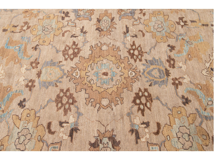 Modern Sultanabad Wool Rug 13 X 19