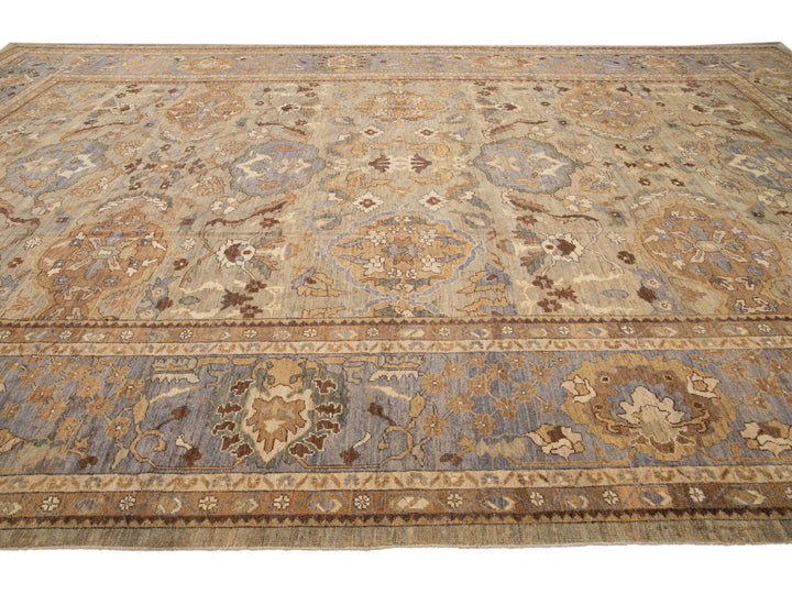 Modern Sultanabad Wool Rug 13 X 21