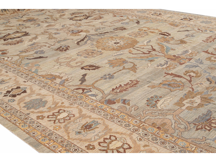 Modern Sultanabad Wool Rug 14 X 22
