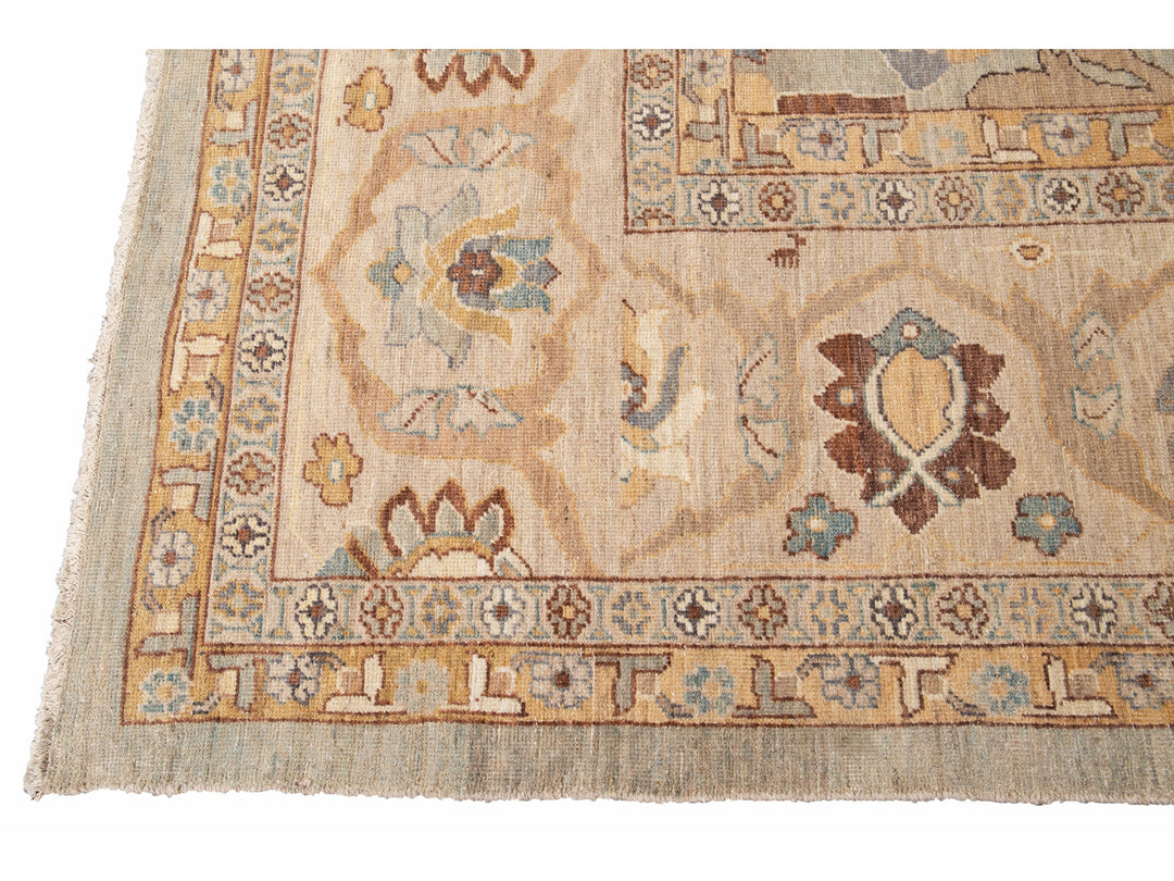 Modern Sultanabad Wool Rug 14 X 22