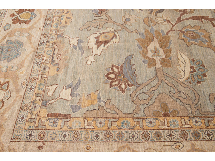 Modern Sultanabad Wool Rug 14 X 22