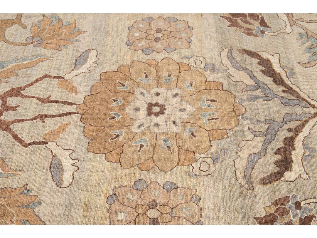 Modern Sultanabad Wool Rug 14 X 22