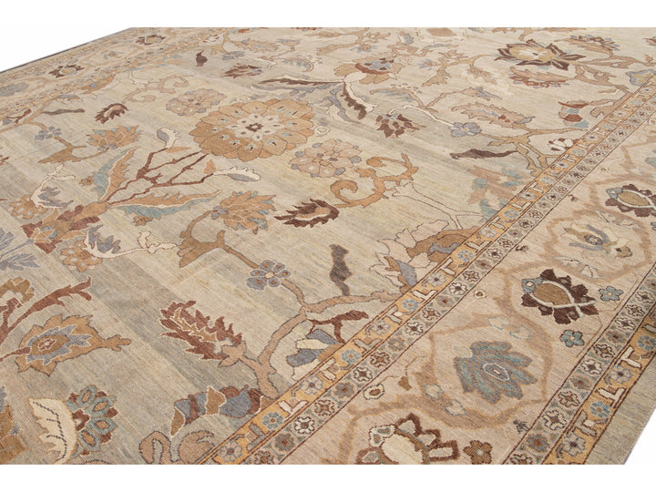 Modern Sultanabad Wool Rug 14 X 22