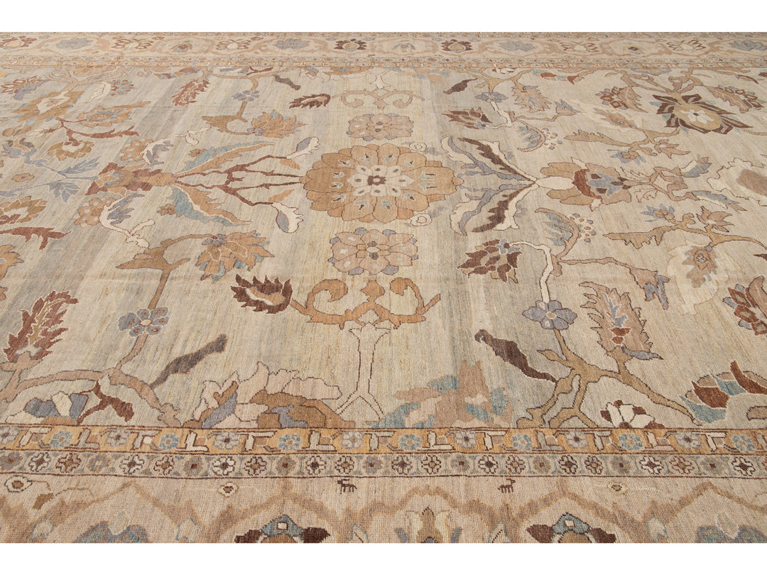 Modern Sultanabad Wool Rug 14 X 22